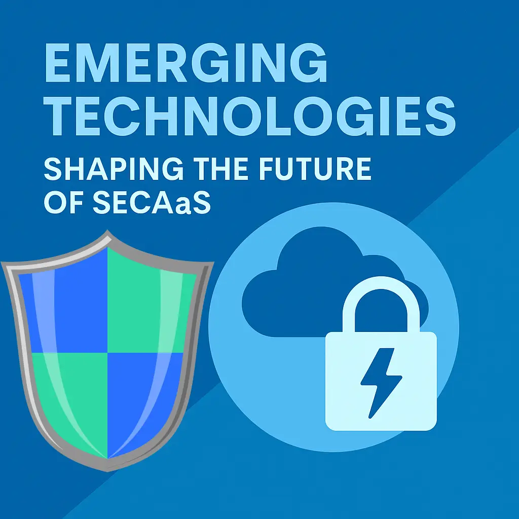 Emerging technologies shaping the future of SECaaS with cloud and lock symbol